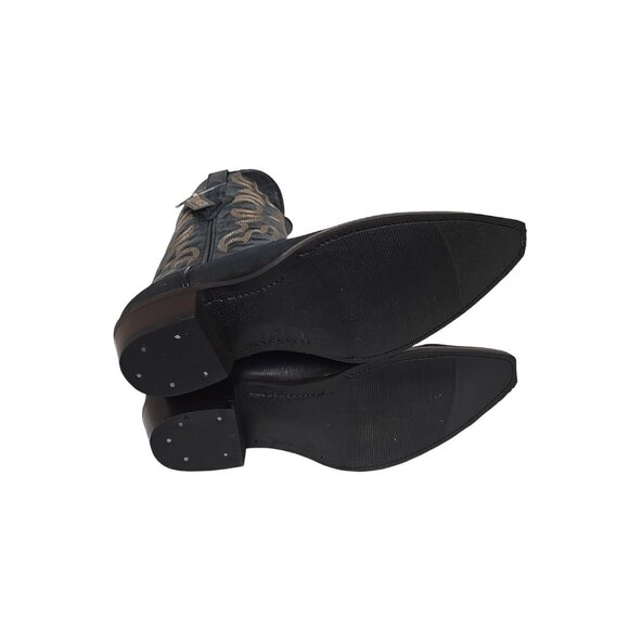 Dingo Men's DI 107 The Duke Snip Leather Pull On Western Boot Navy Size 11.5D - Picture 6 of 6